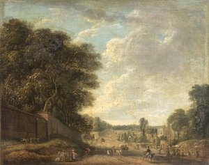 Bayswater Road, Londres, perto do portão do antigo templo de Paul Sandby